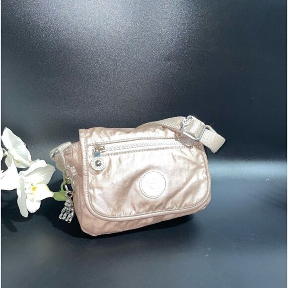 Kipling Nylon Crossbody Rosegold Small - Picture 1 of 13